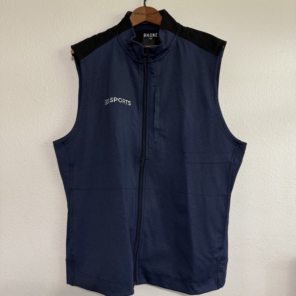 Rhone Spar Collection Recovery Vest Mens XL Blue Golf NKSFB Sports Full Zip NWT